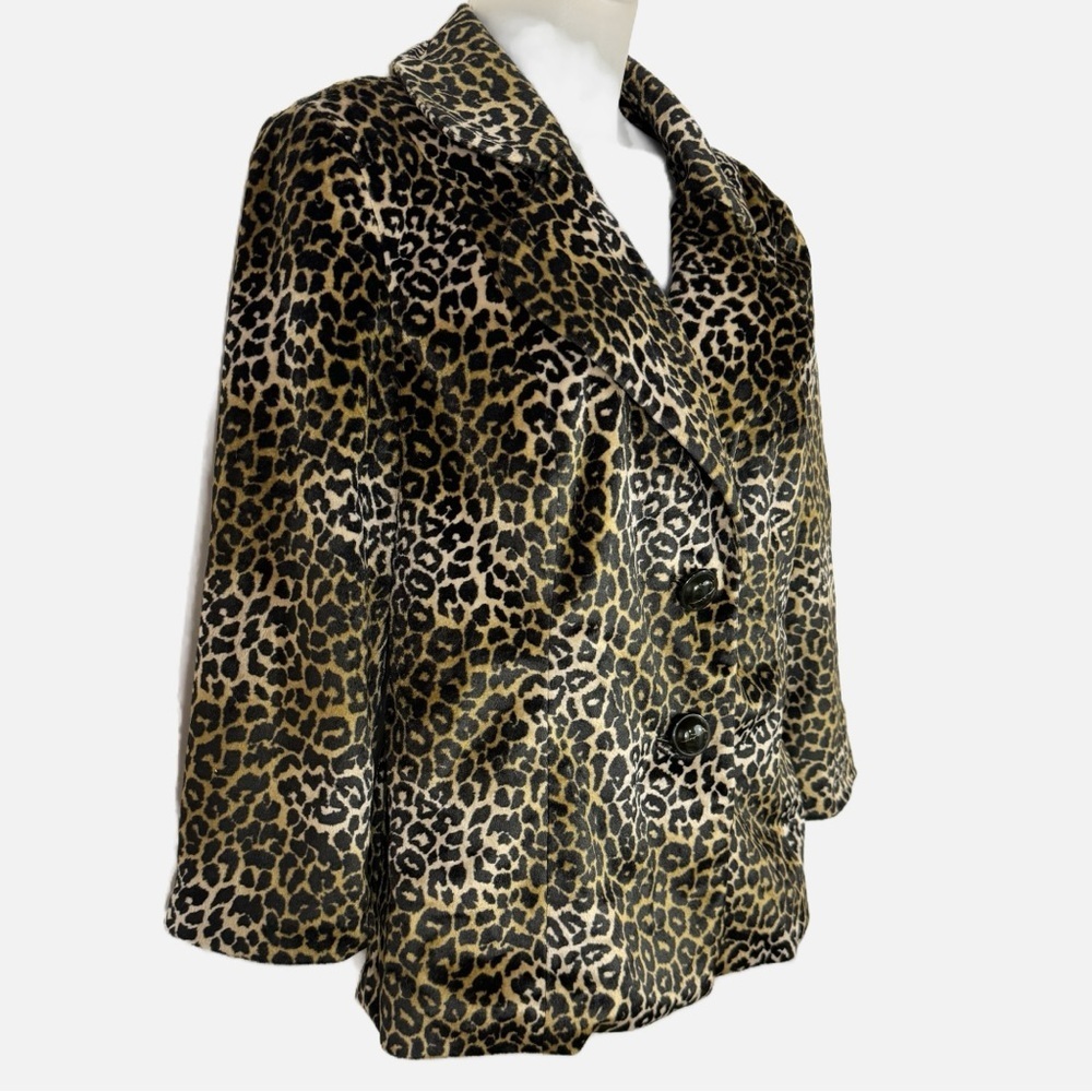 Rafaella | Faux Fur Animal Print Blazer NWT - Picture 3 of 15